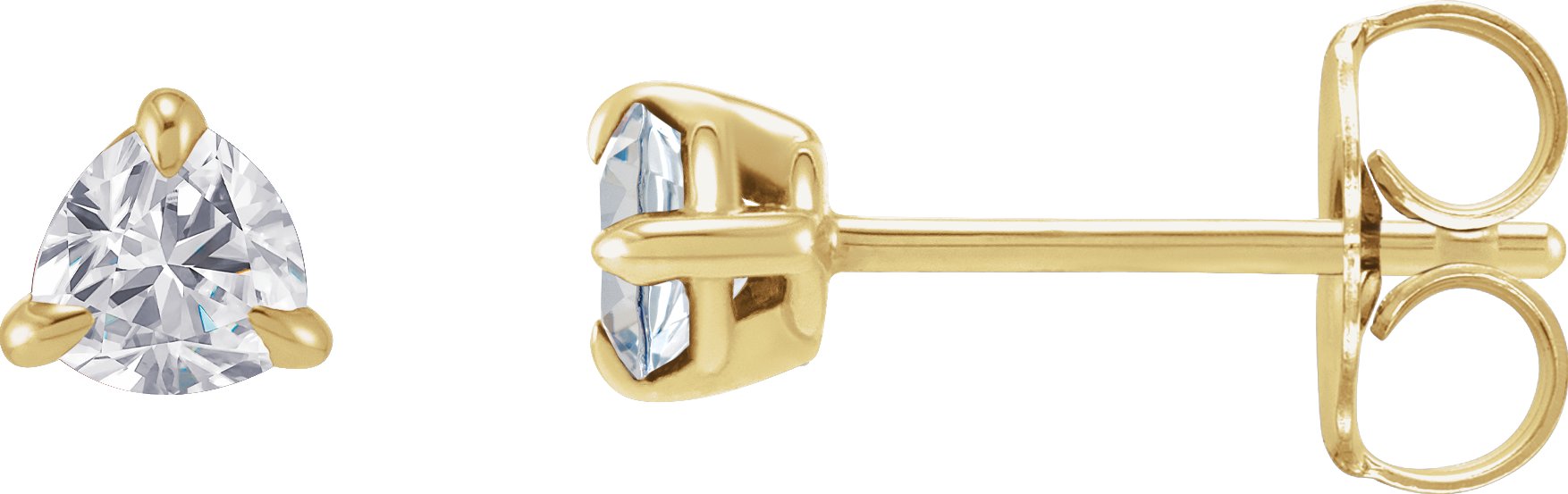 Trillion 3-Prong Claw Earrings