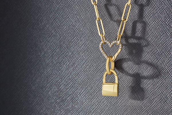 Hinged Bails Heart Lock Necklace