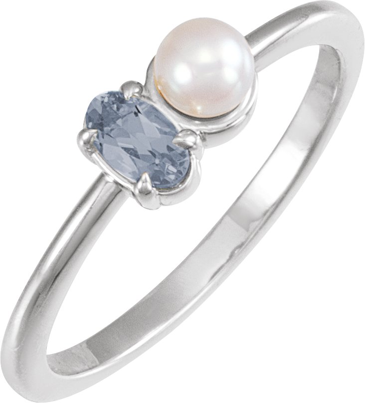 Accented Pearl Ring