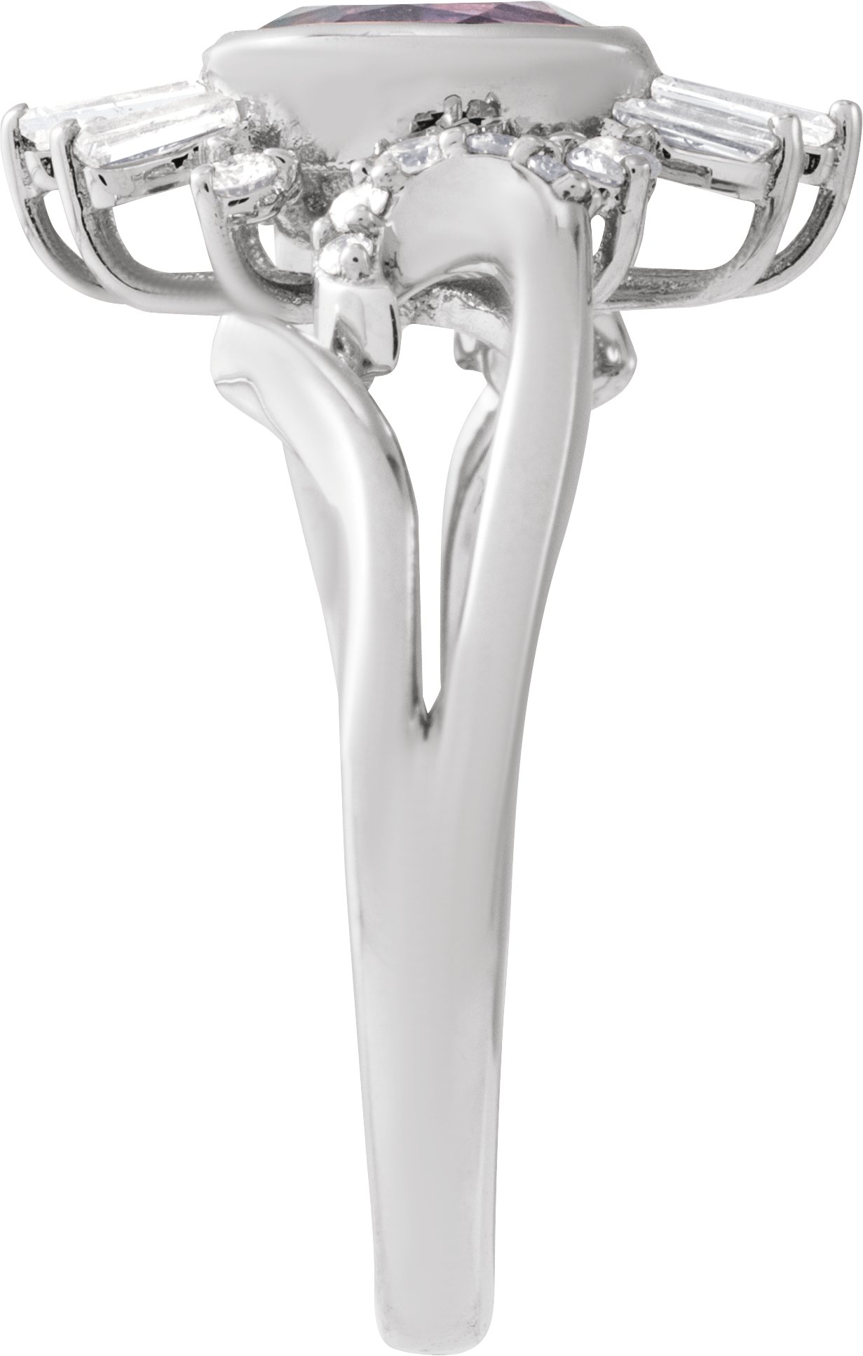 Natural Rainbow Moonstone & 1/2 CTW Natural Diamond Halo-Style Ring view 3