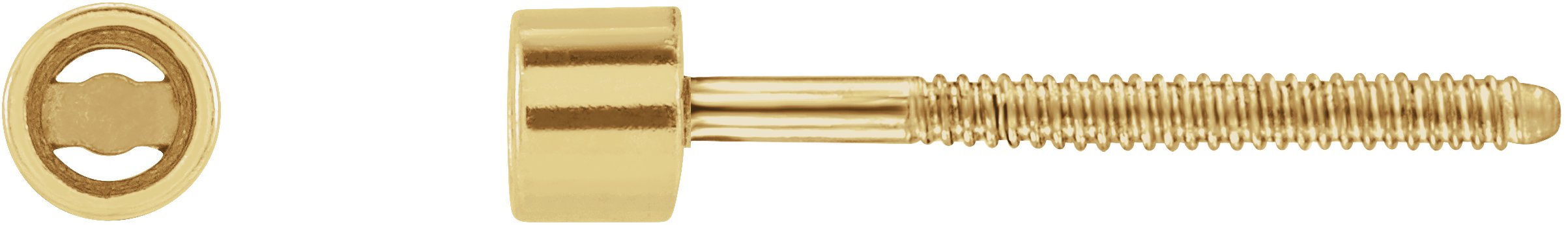 14K Yellow 1.75 mm Round Micro Single Stud Earring Mounting