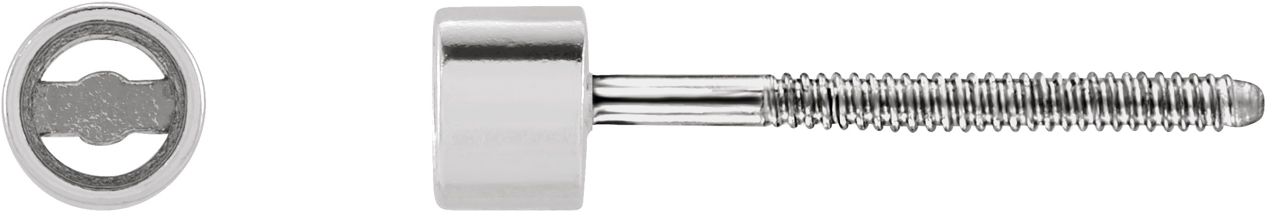 Platinum 2.25 mm Round Micro Single Stud Earring Mounting