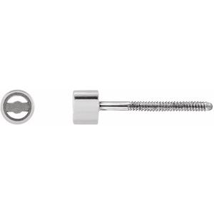 14K White 2.25 mm Round Micro Single Stud Earring Mounting