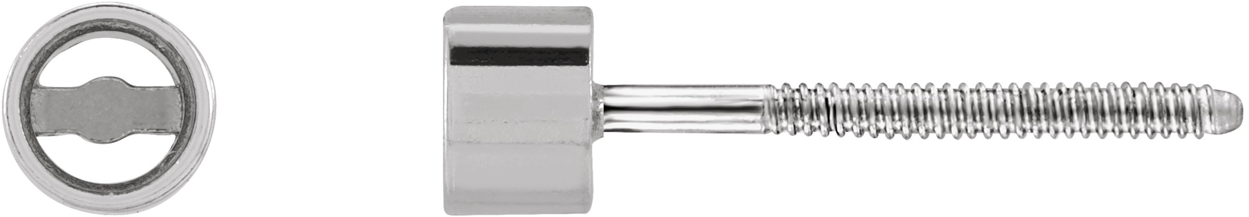 Platinum 2.5 mm Round Micro Single Stud Earring Mounting