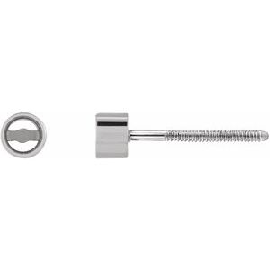 Sterling Silver 2.5 mm Round Micro Single Stud Earring Mounting