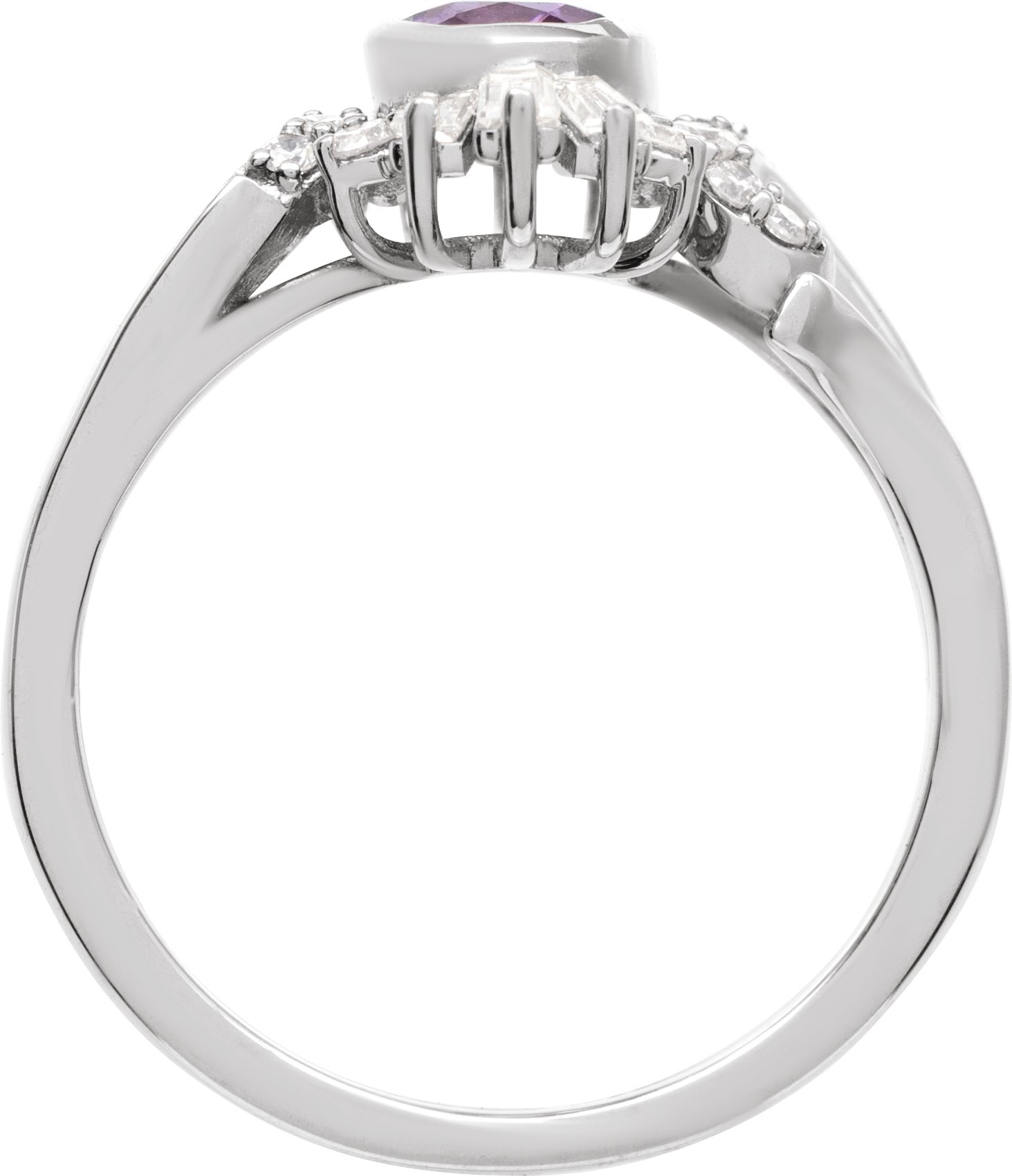 Natural Rainbow Moonstone & 1/2 CTW Natural Diamond Halo-Style Ring view 2