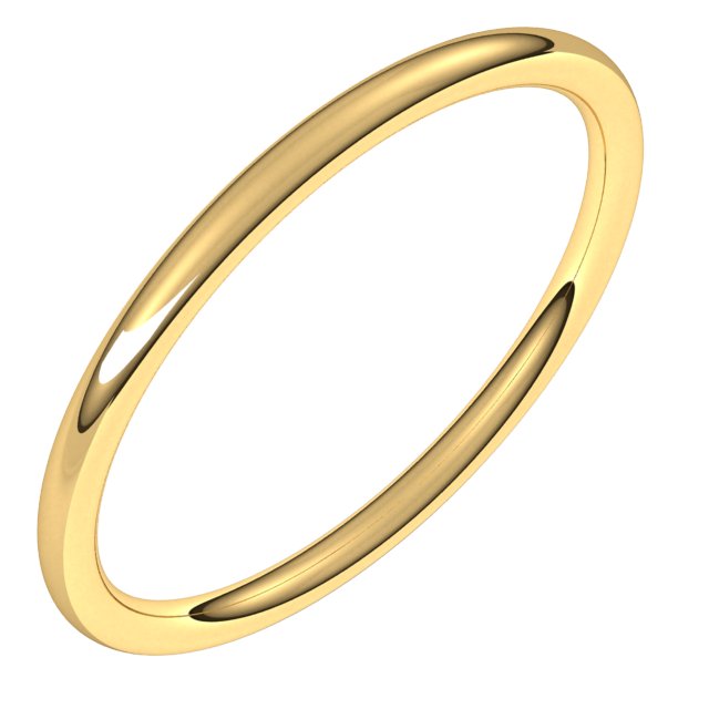 10K Yellow 1.5 mm Full Round Comfort-Fit Band