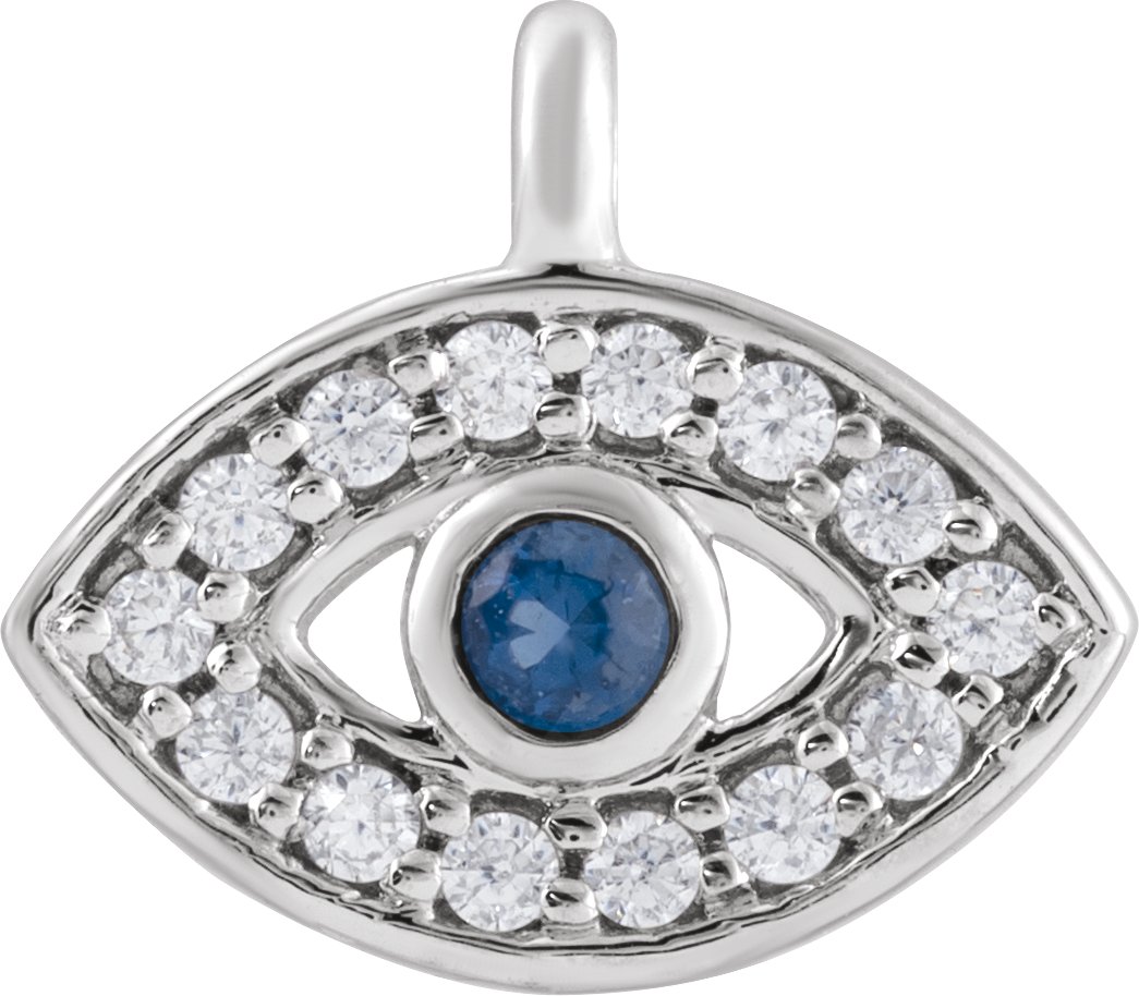 Petite Pavé® Evil Eye Dangle