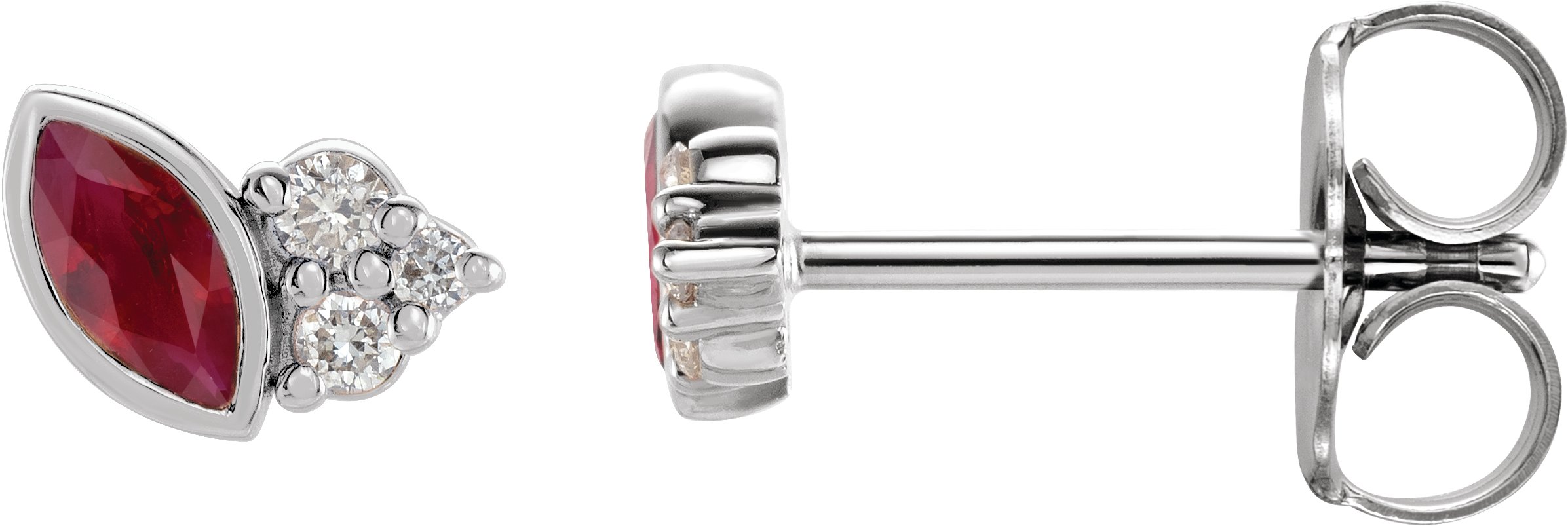 Accented Bezel-Set Earrings