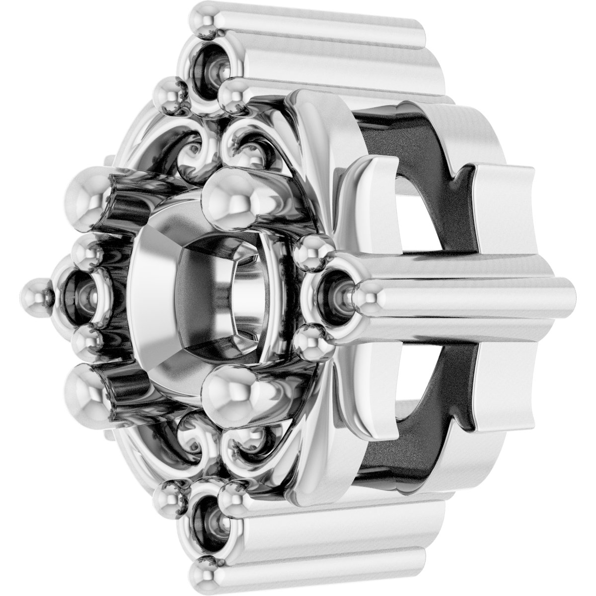9x7 mm Oval Pendant Mounting view 2