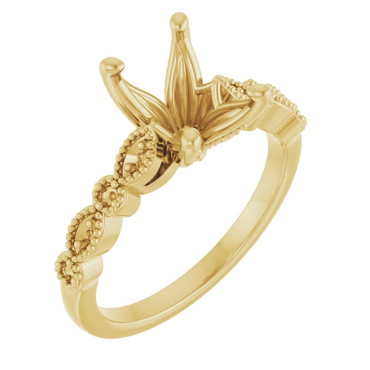 Accented Vintage-Inspired Engagement Ring or Band