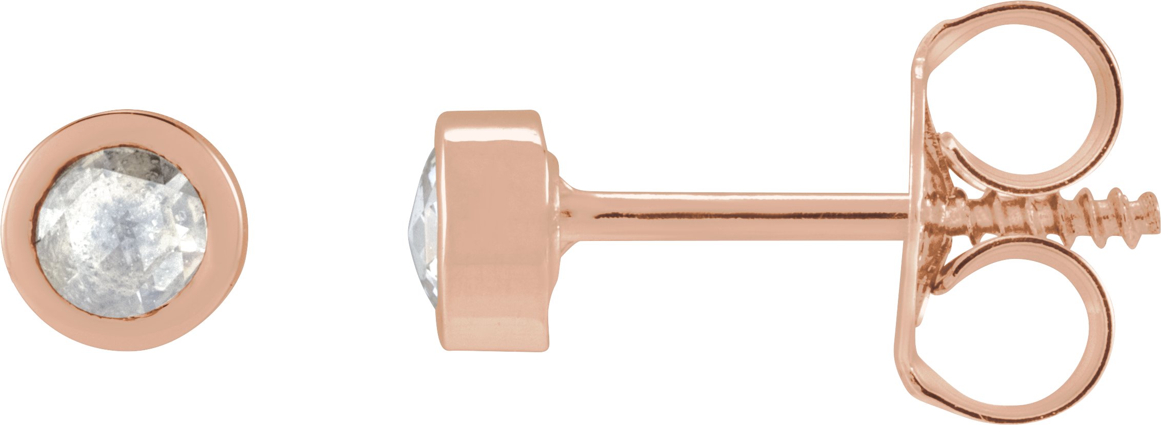 Youth Bezel-Set Stud Earrings