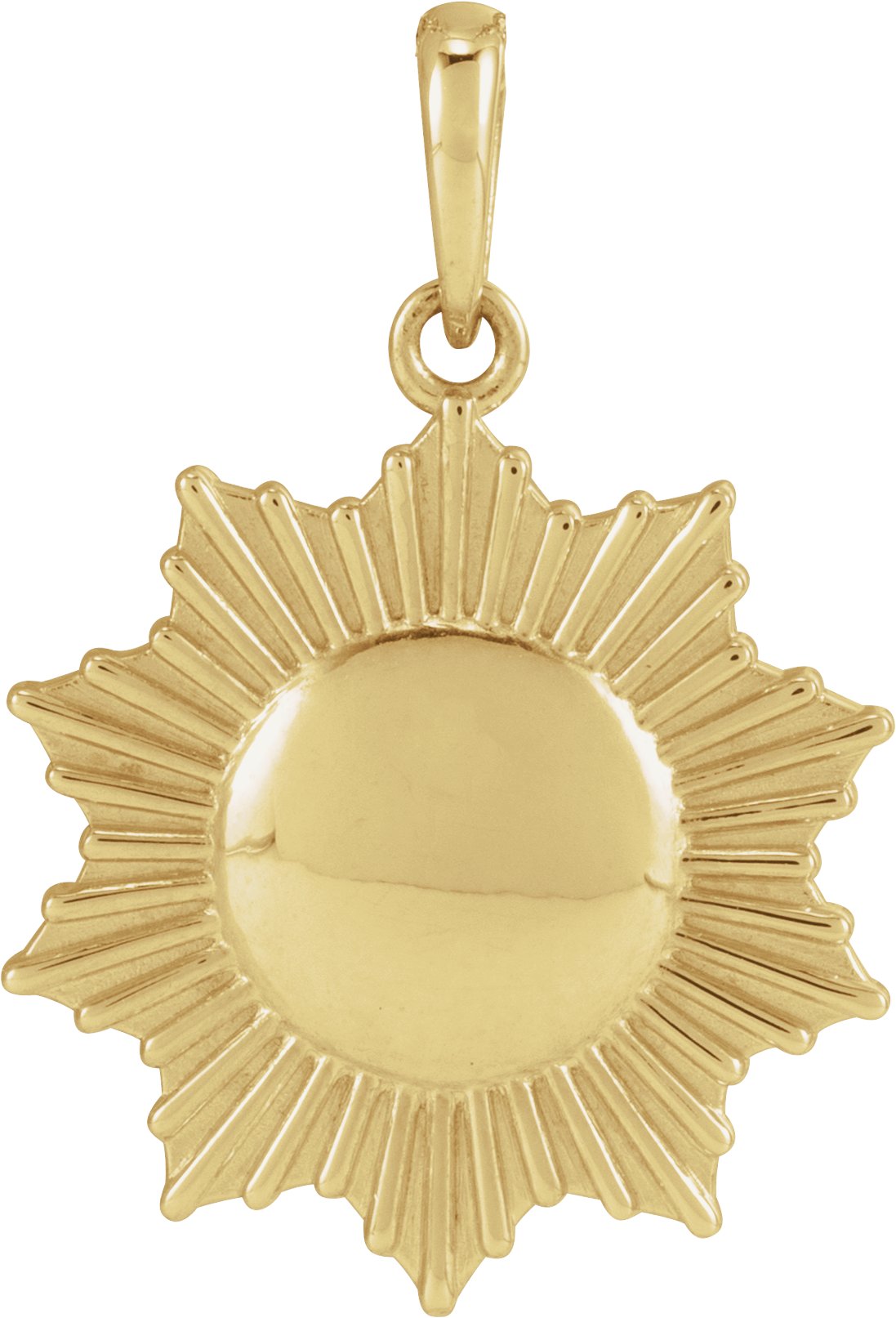 14K Yellow Sun Pendant