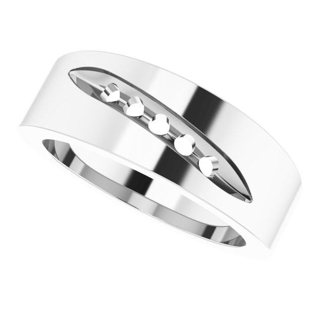 2 mm Asscher Band Mounting view 5