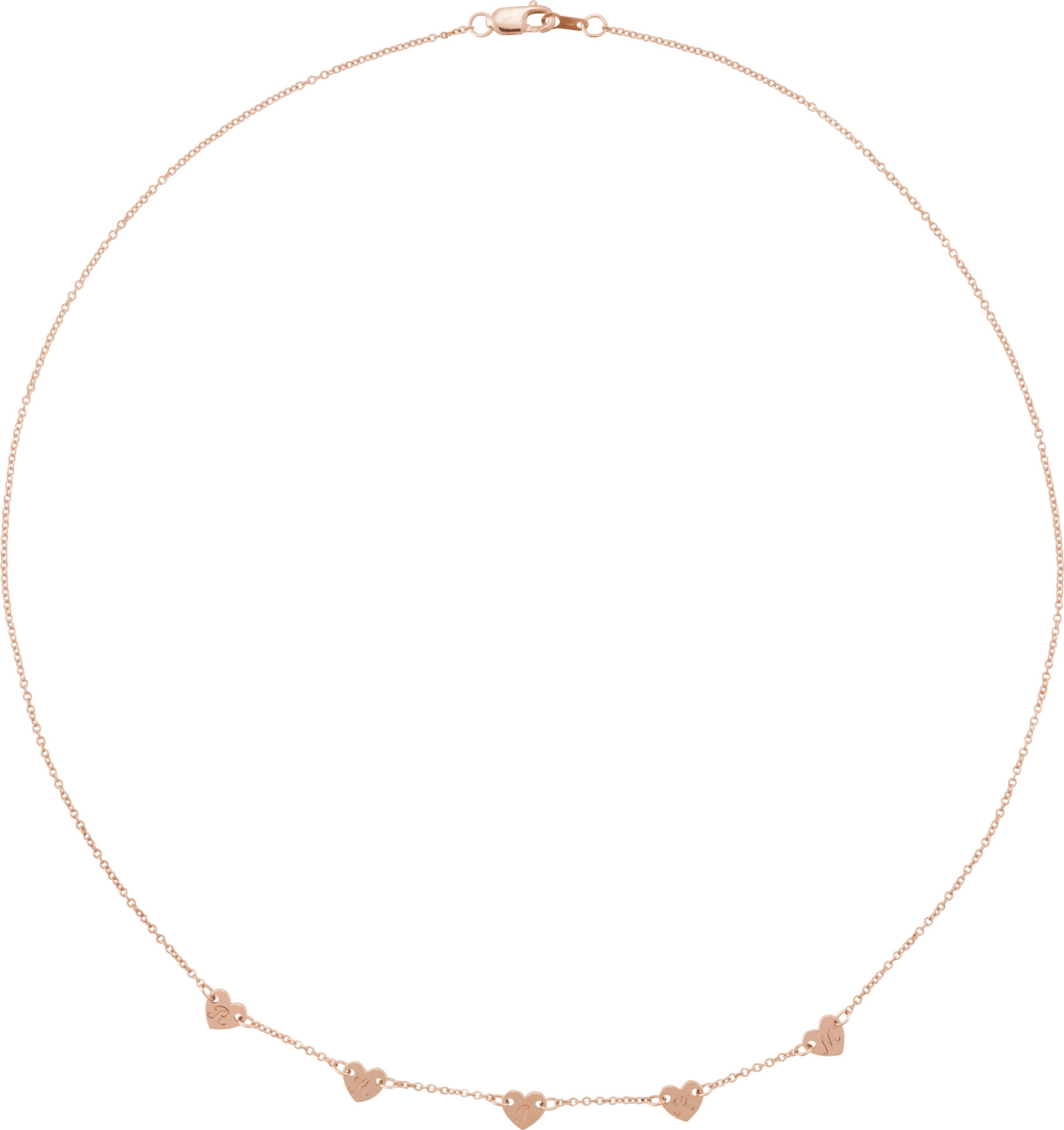 Engravable Family Heart Disc Necklace