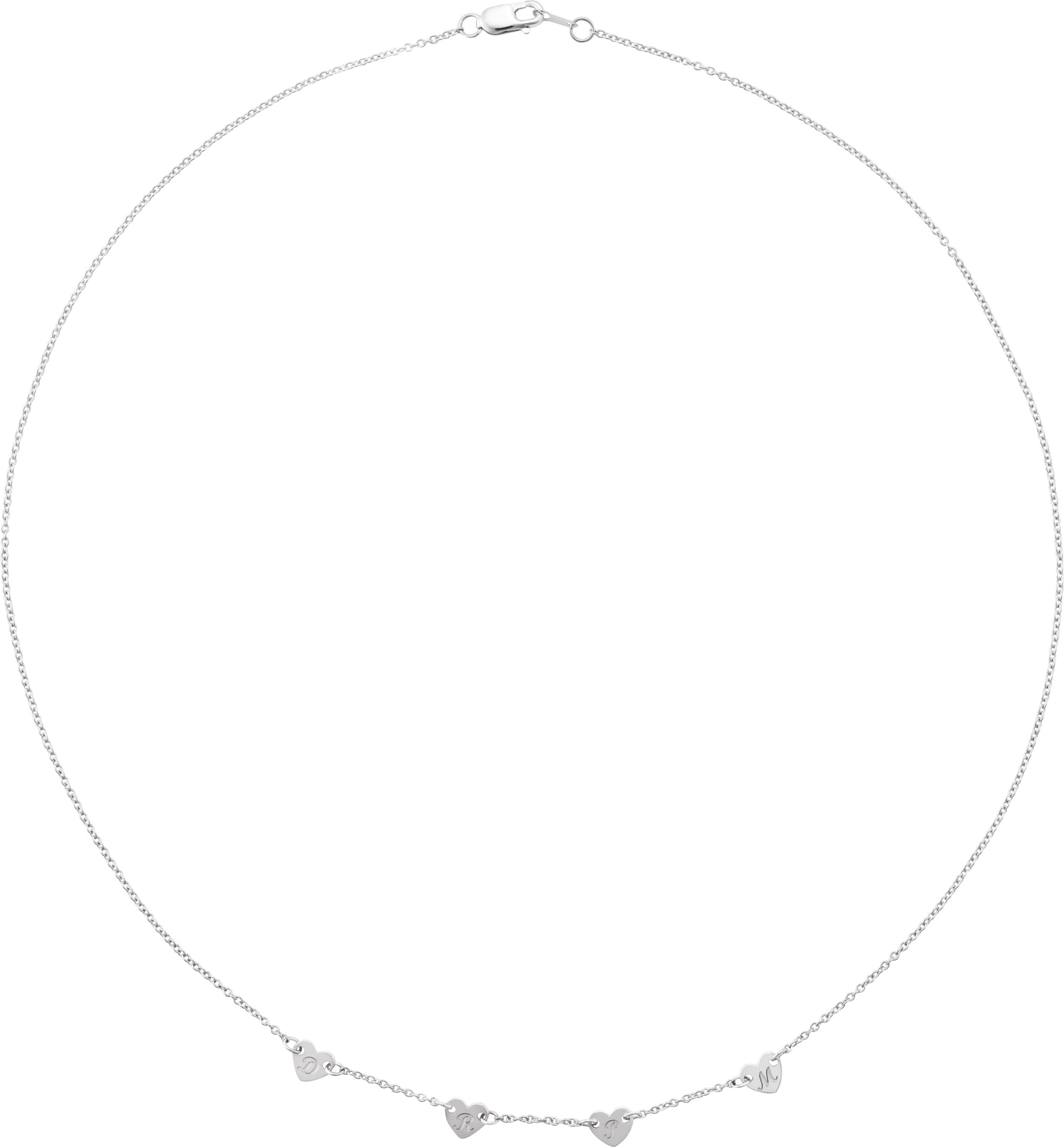 Engravable Family Heart Disc Necklace
