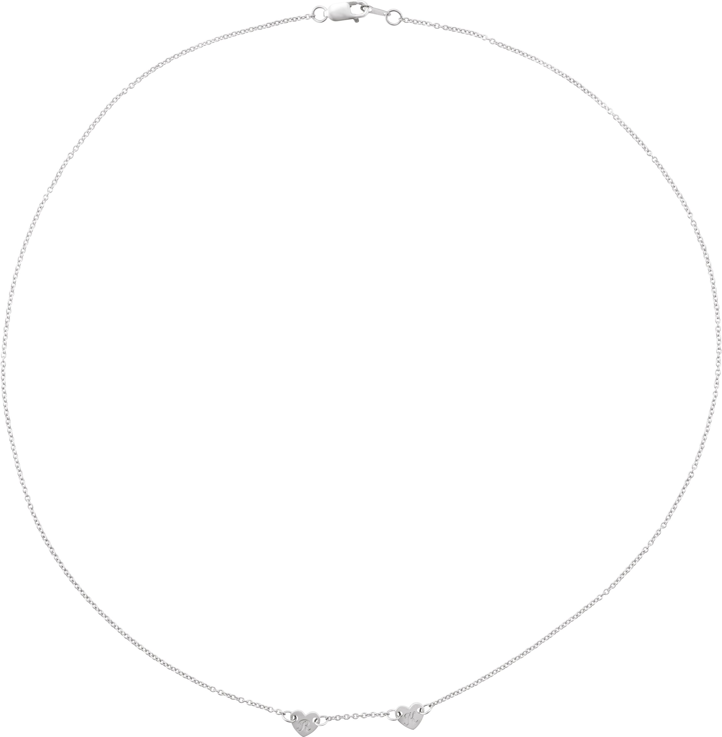 Engravable Family Heart Disc Necklace