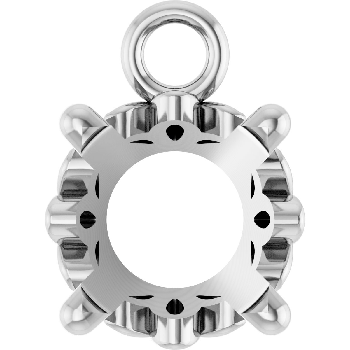 Round 4-Prong Scroll Setting® Dangle