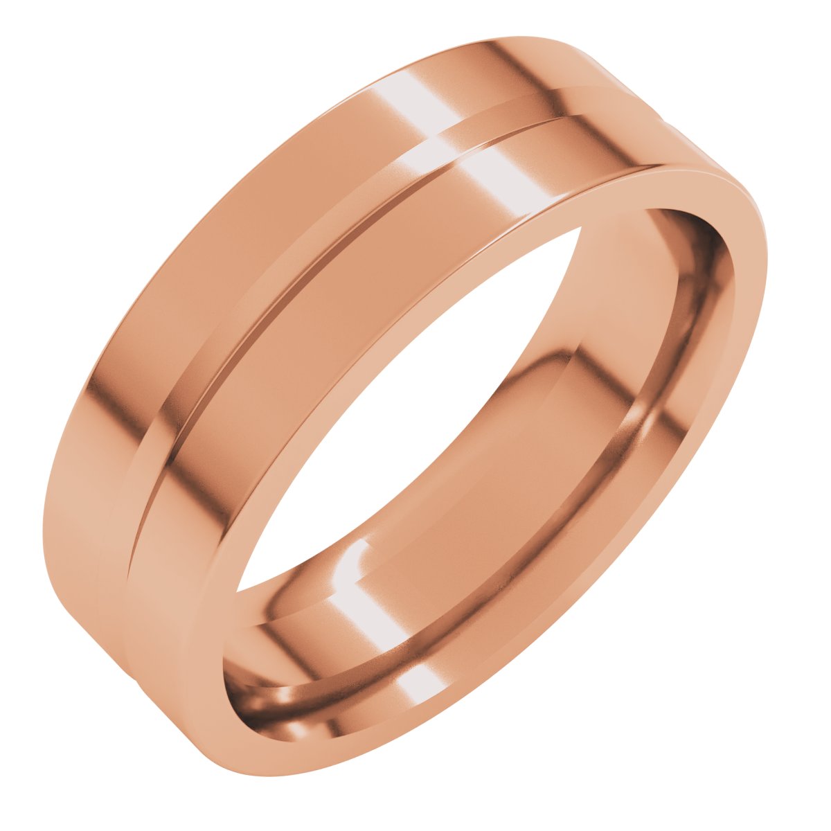 Grooved Comfort-Fit Flat Band