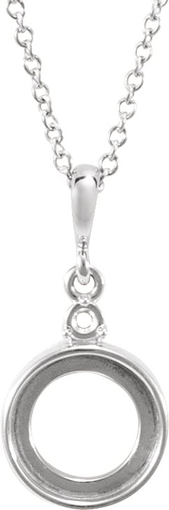 Cabochon Bezel-Set Necklace or Pendant