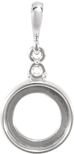 Sterling Silver 6 mm Round Cabochon Bezel-Set 16-18