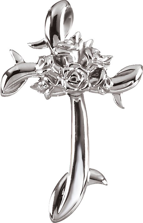 Floral-Inspired Cross Pendant
