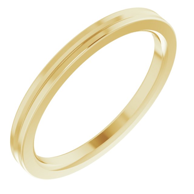 Grooved Comfort-Fit Flat Band