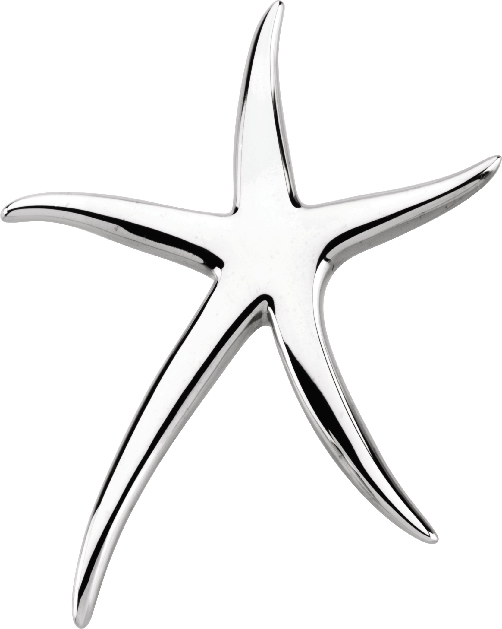 Sterling Silver Starfish Brooch or Pendant