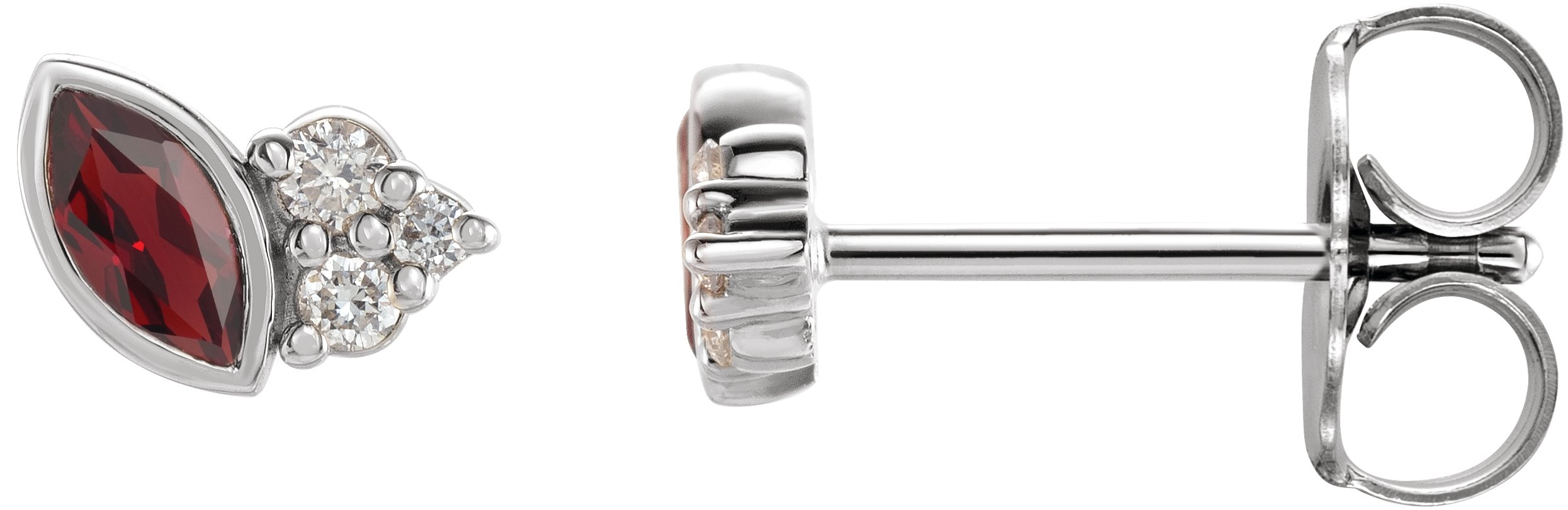 Accented Bezel-Set Earrings