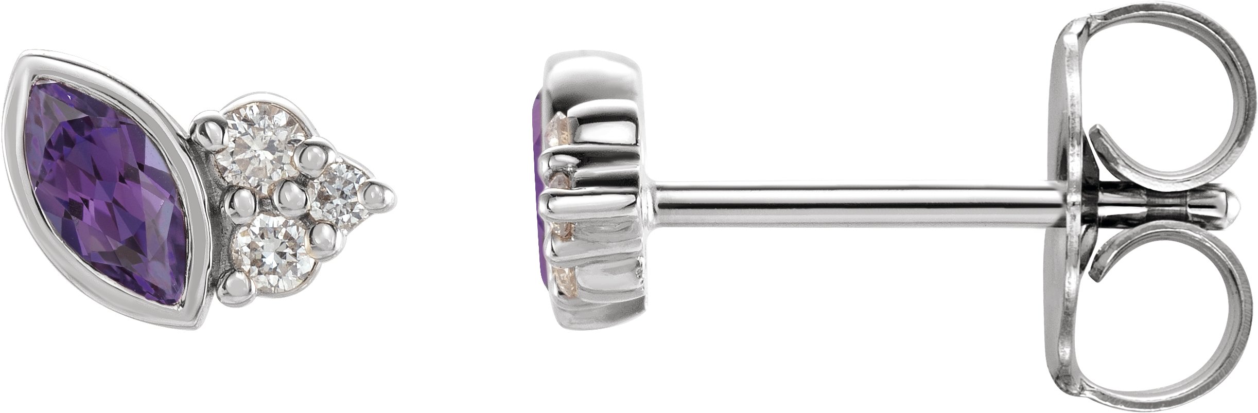 Accented Bezel-Set Earrings