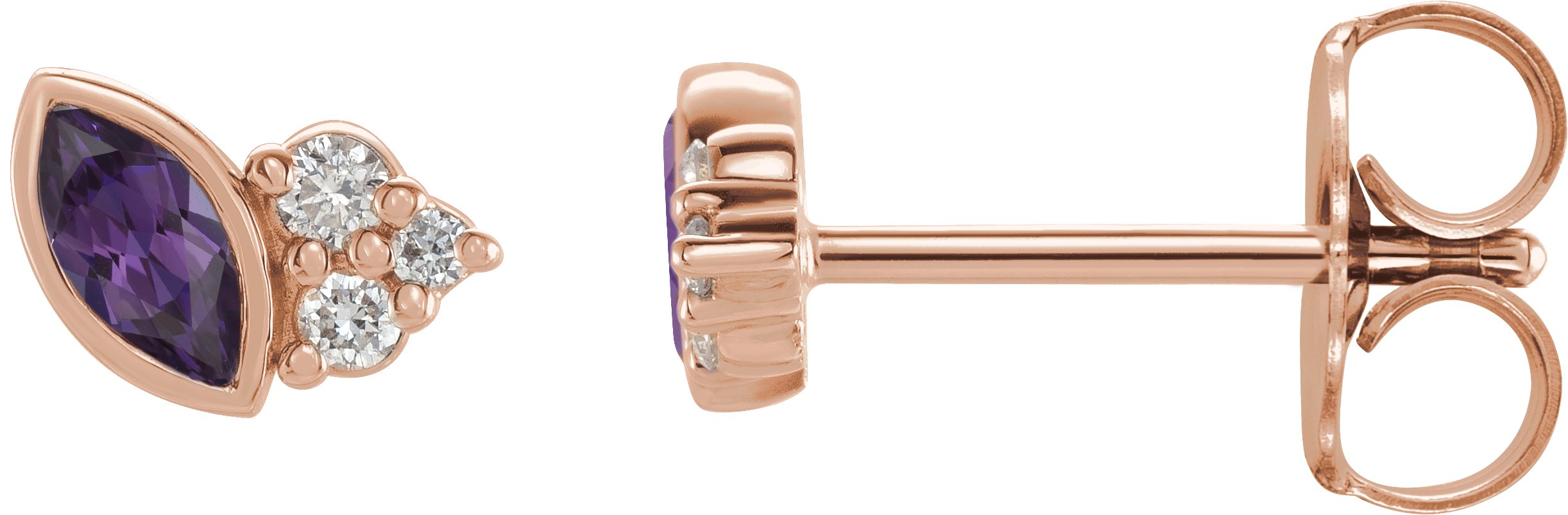 Accented Bezel-Set Earrings