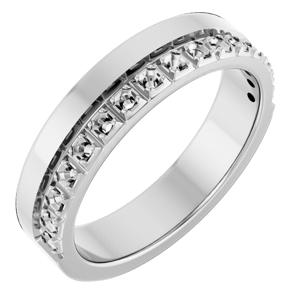 Single Sided Stepped-Edge Anniversary Band