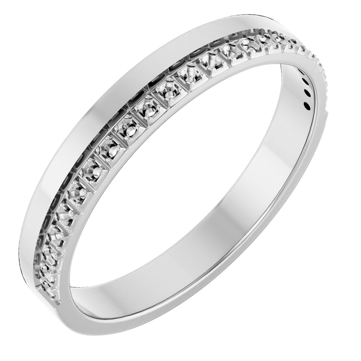 Single Sided Stepped-Edge Anniversary Band