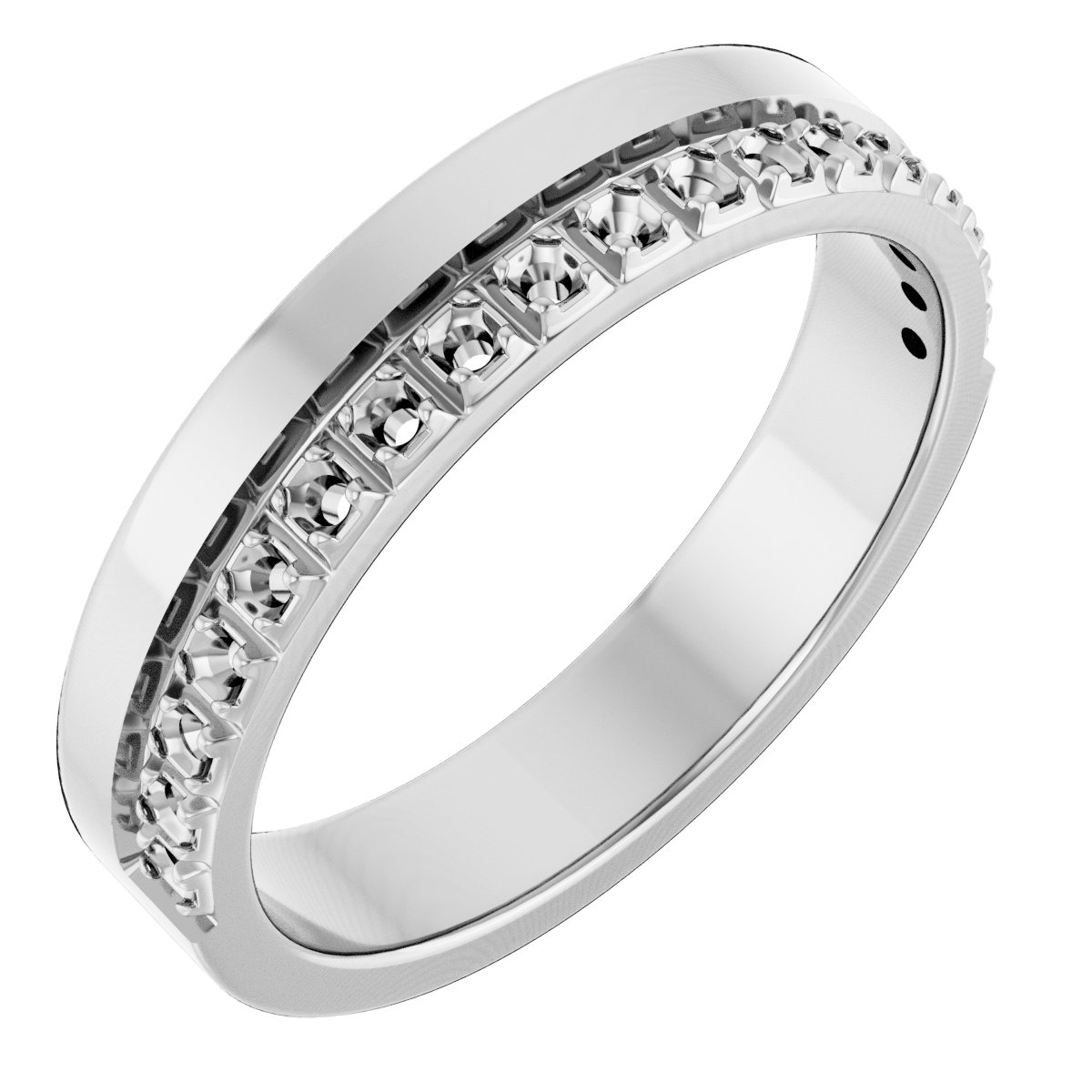 Single Sided Stepped-Edge Anniversary Band