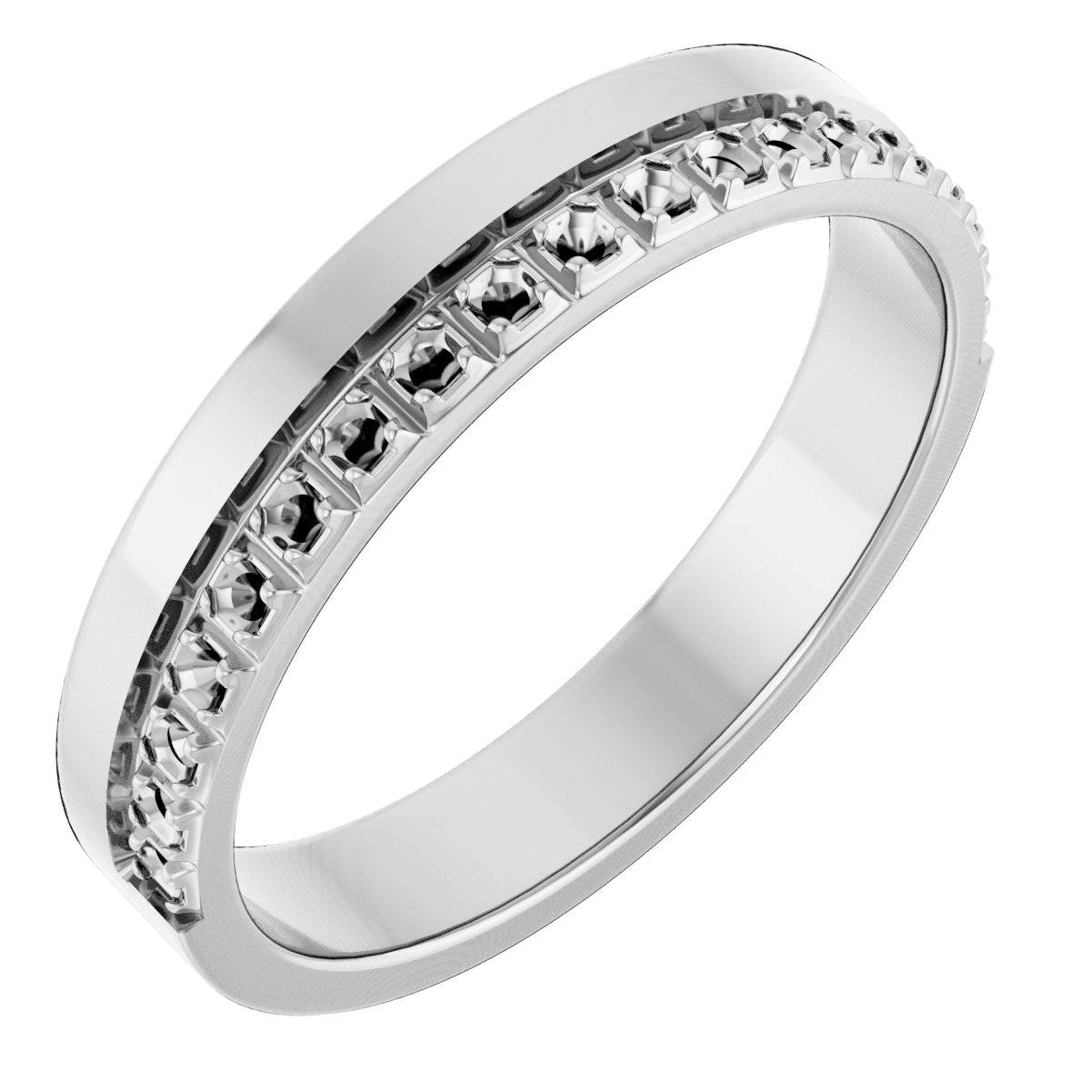 Single Sided Stepped-Edge Anniversary Band