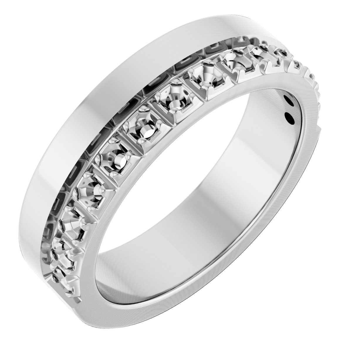 Single Sided Stepped-Edge Anniversary Band