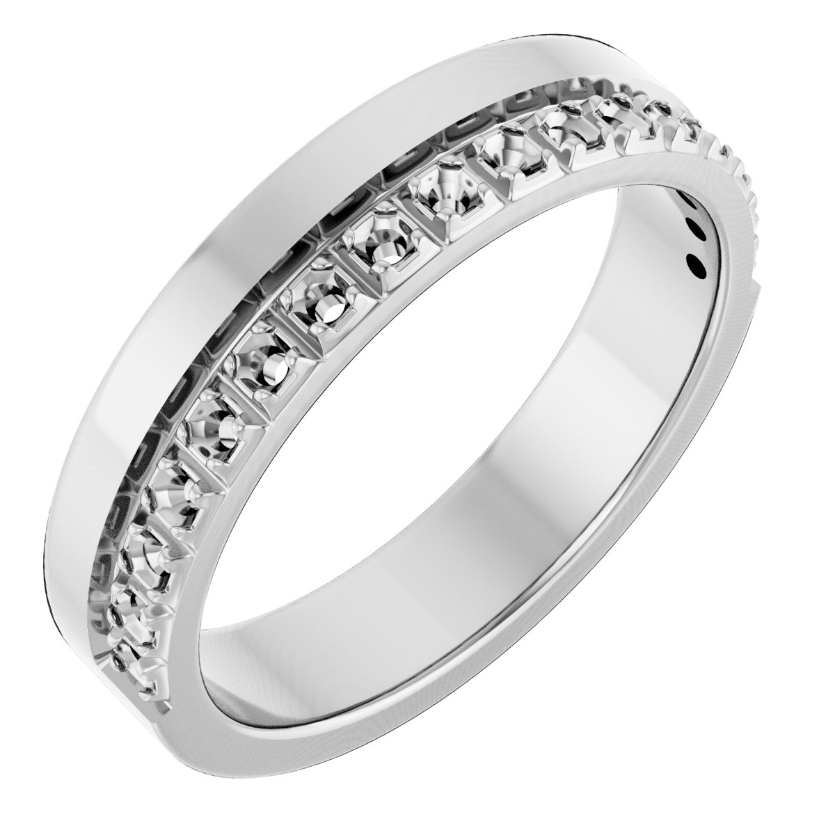 Single Sided Stepped-Edge Anniversary Band