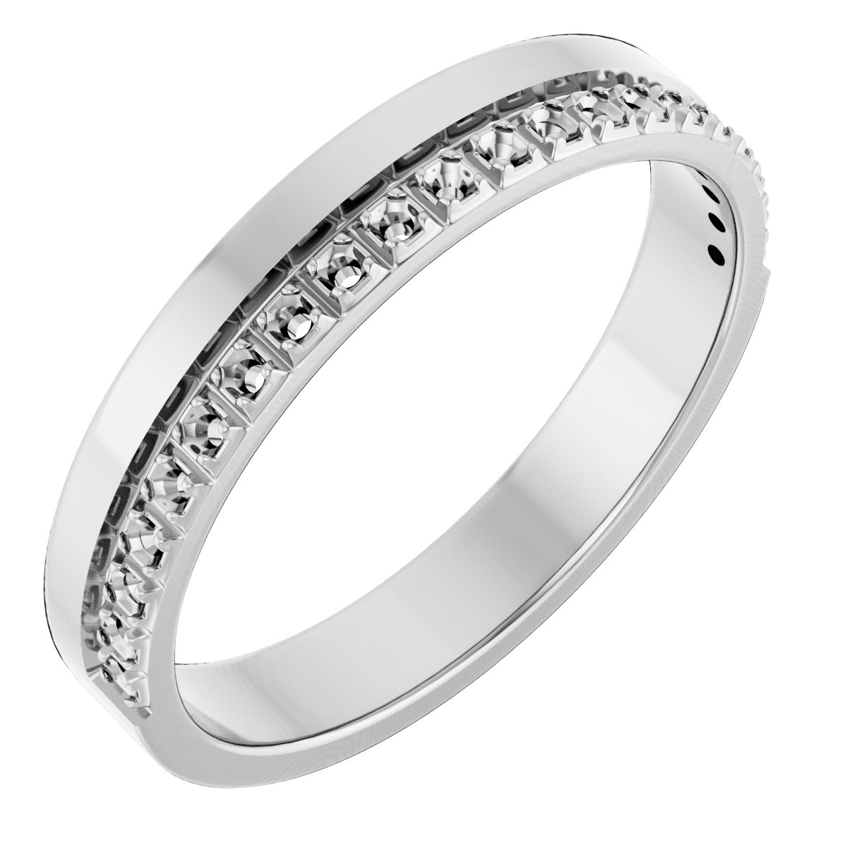 Single Sided Stepped-Edge Anniversary Band