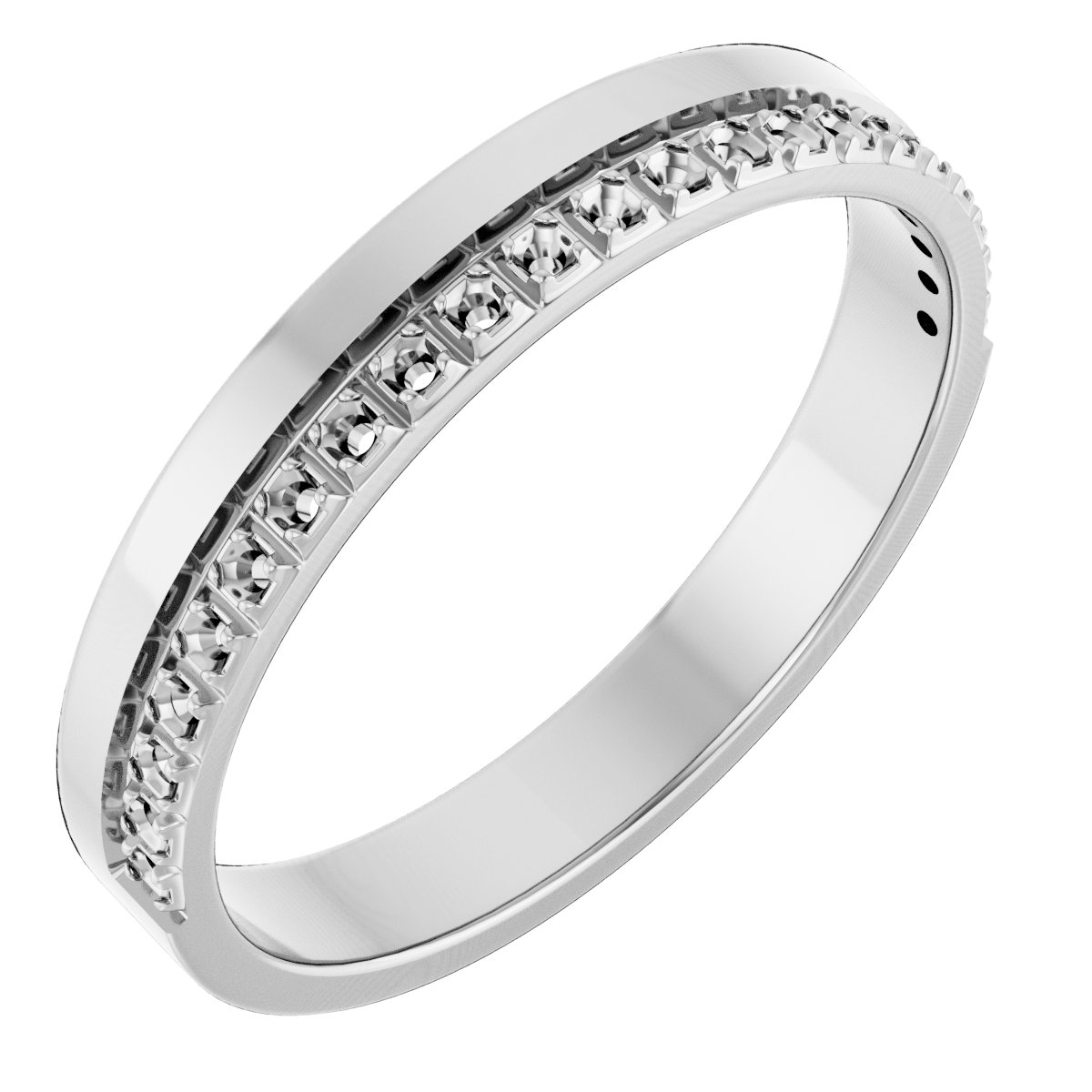 Single Sided Stepped-Edge Anniversary Band