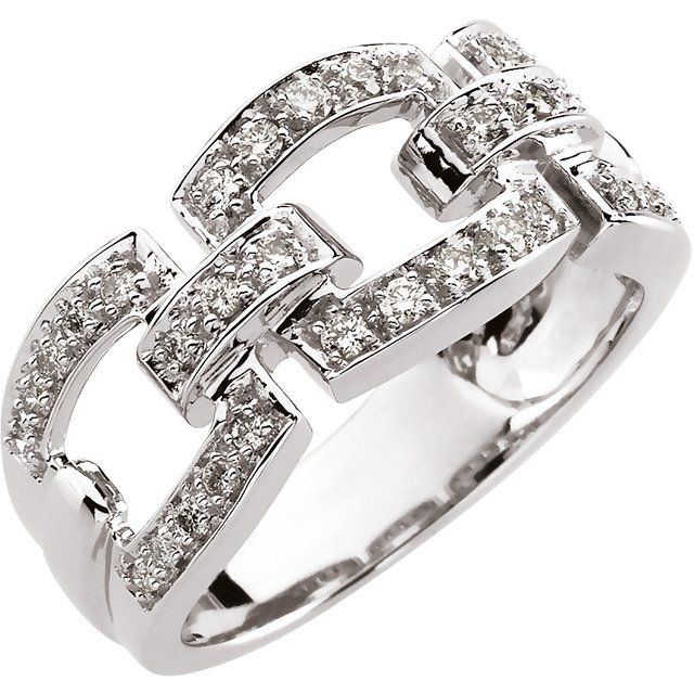 14K White 1/3 CTW Diamond Fashion Ring 
