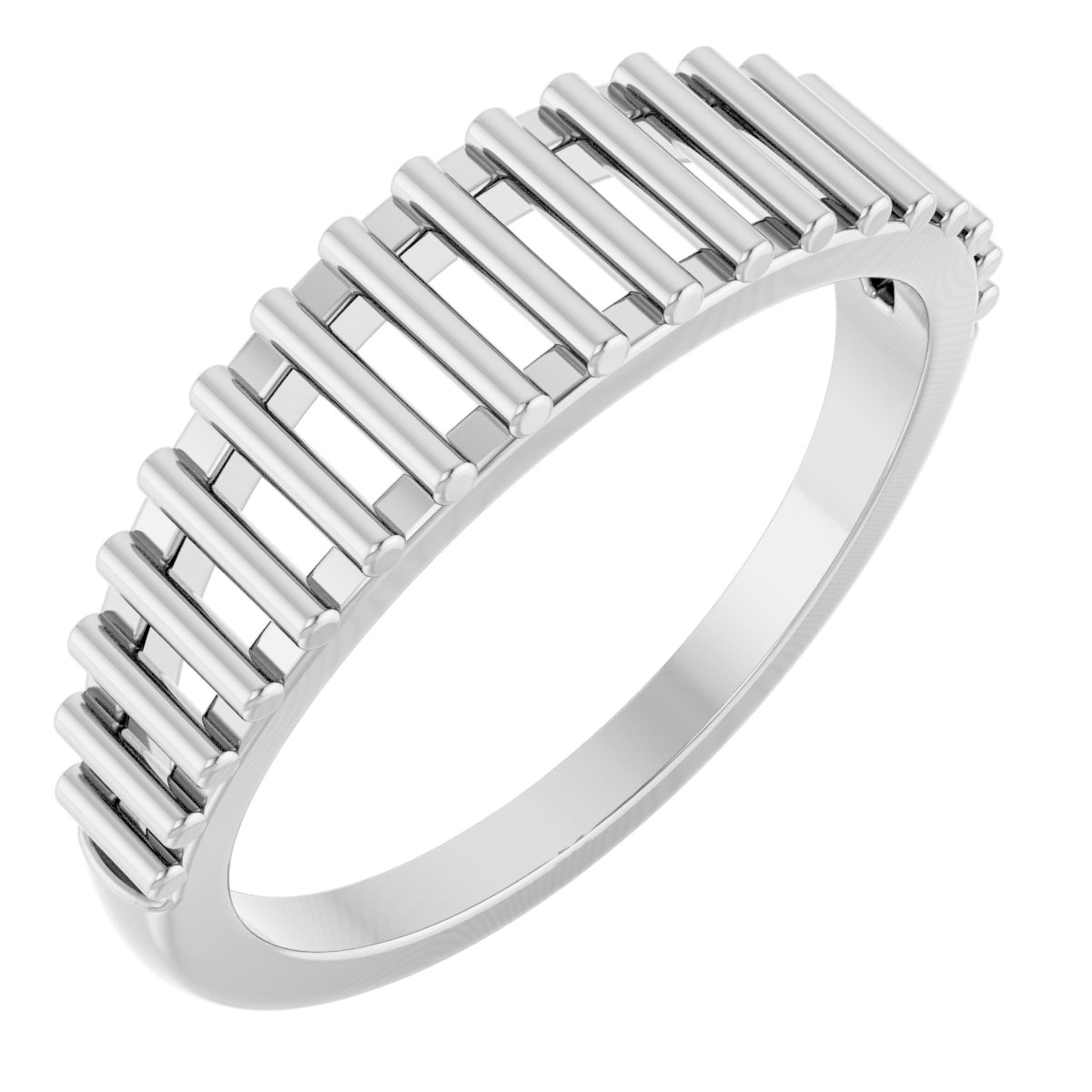 Sterling Silver Deco Cutout Ring