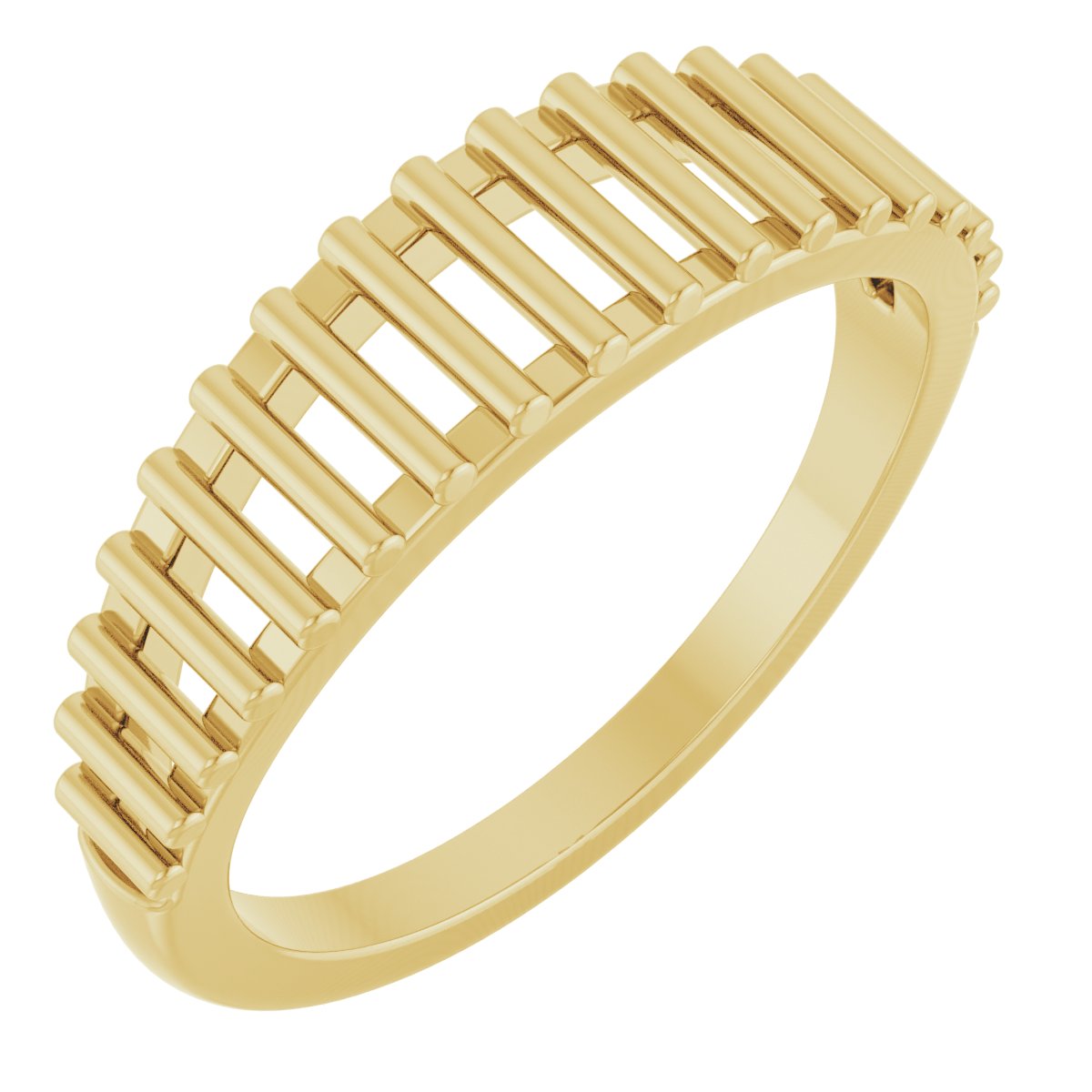 14K Yellow Deco Cutout Ring