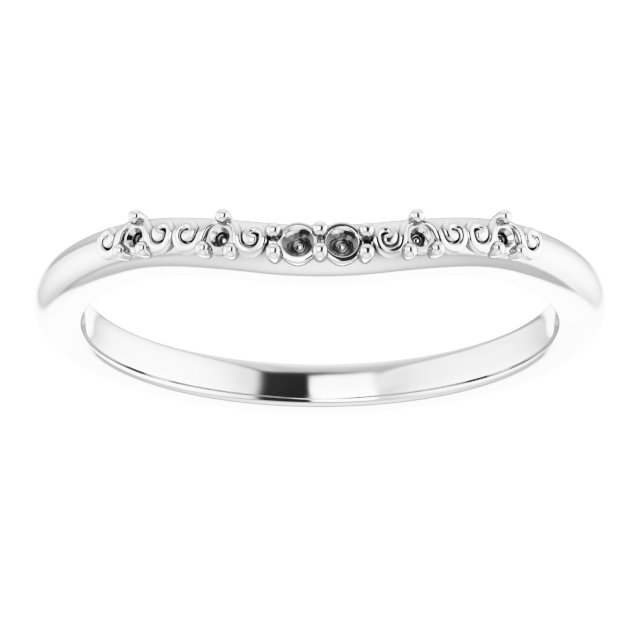Band Mounting for 9x7 mm Emerald Ring view 3