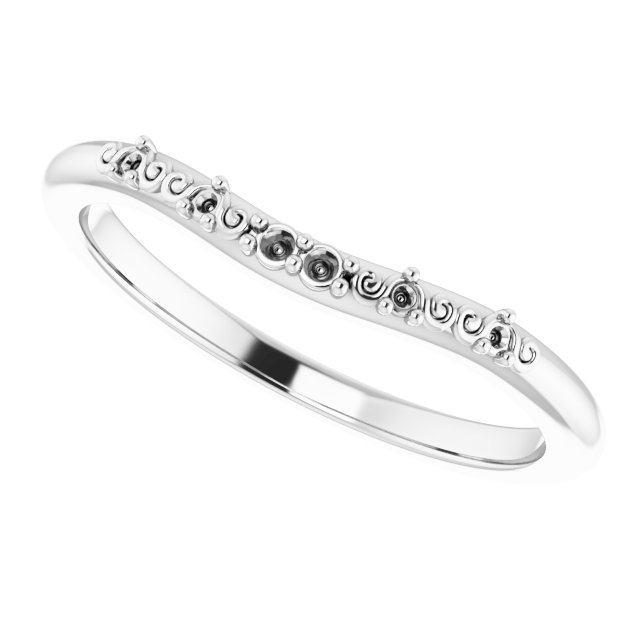 Band Mounting for 9x7 mm Emerald Ring view 5