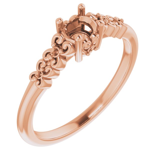 Accented Sculptural Engagement Ring
