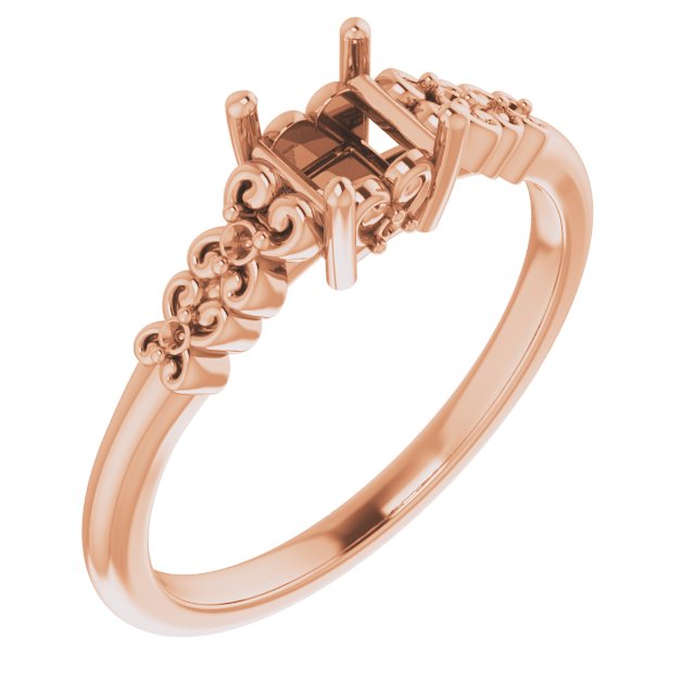 Accented Sculptural Engagement Ring