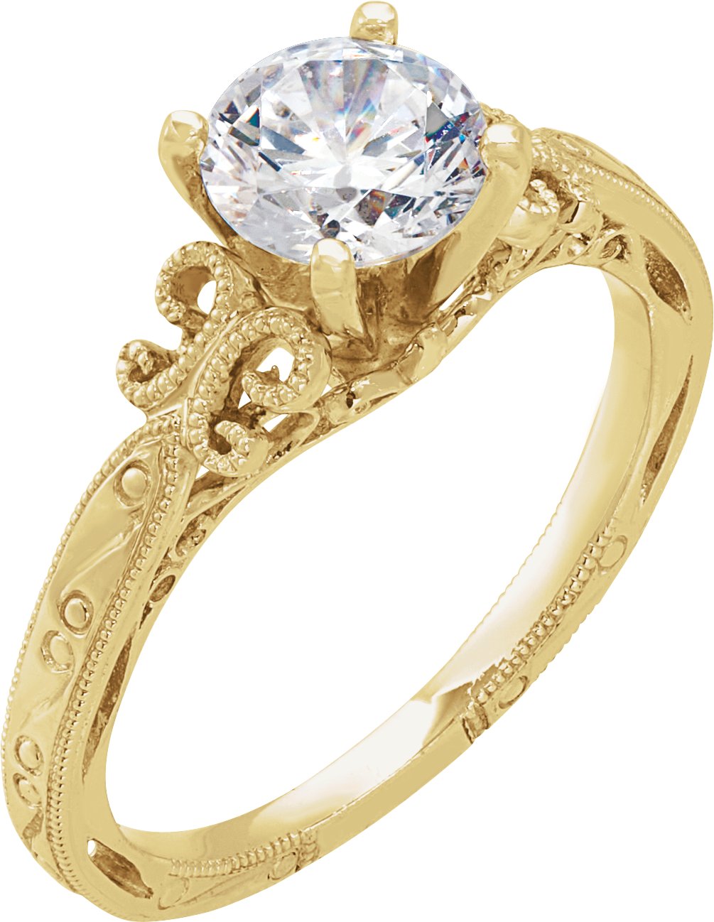 1.15 Carat Engraved Engagement Ring Ref 688995