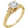 1 Carat Engraved Engagement Ring Ref 688995