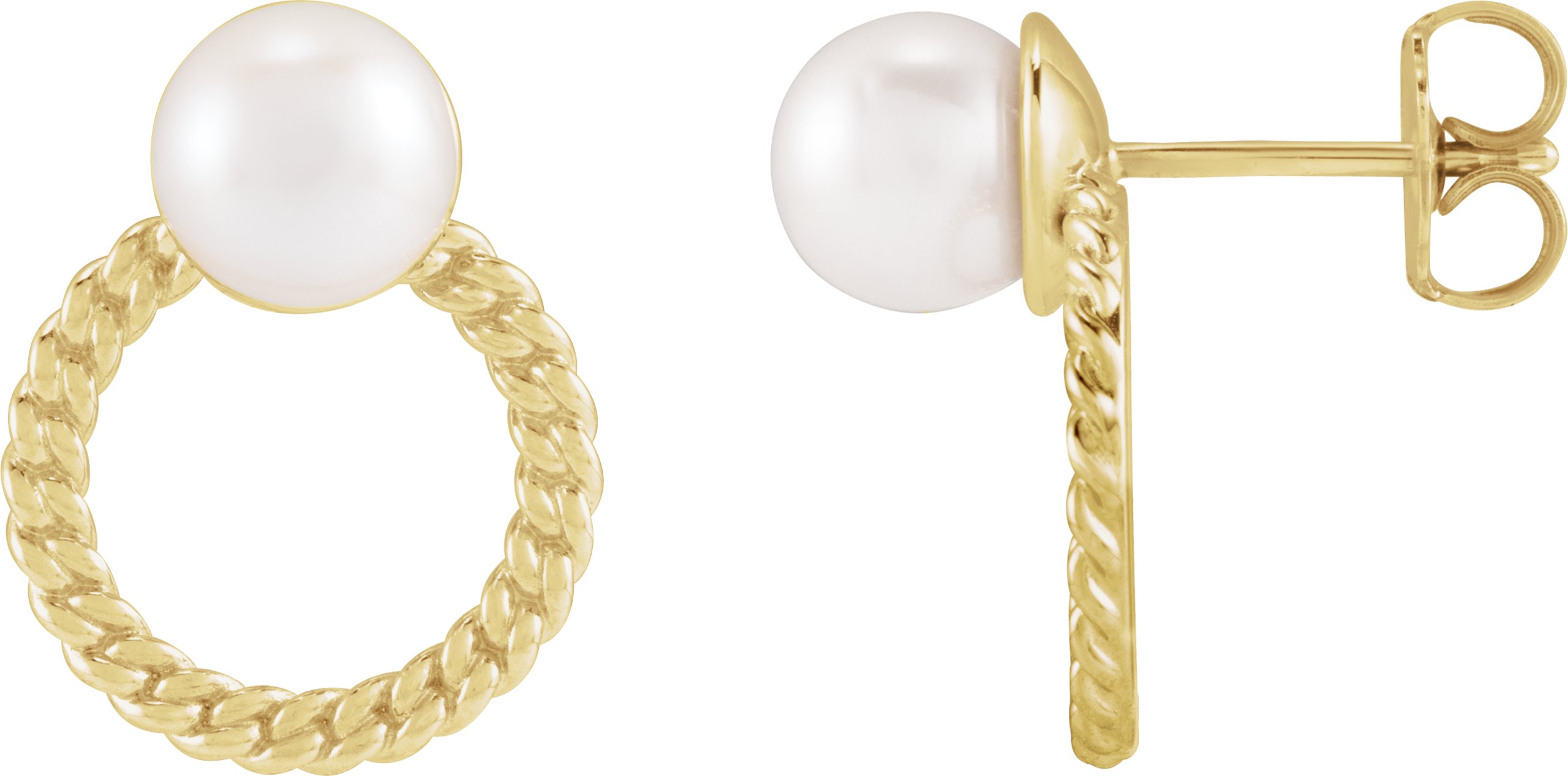 Pearl & Chain Earrings