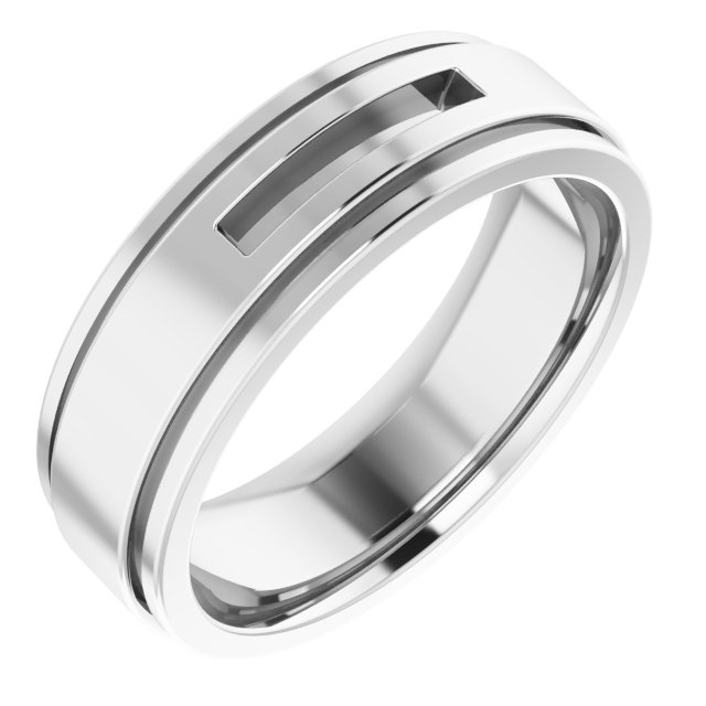 Grooved Channel-Set Five-Stone Band